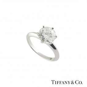 Tiffany & Co. Platinum Diamond Setting Band Ring 2.27ct I/VS2